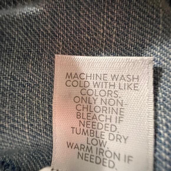 J Jill Pants Womens Denim Chambray Pull On Elastic Drawstring Cropped Blue 3X - Picture 11 of 12